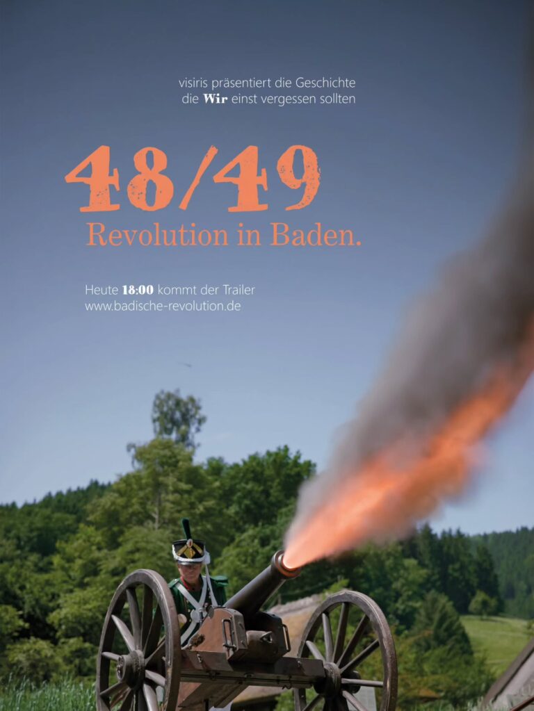 Heute wird scharf geschossen — um 18:00 Uhr erscheint der Trailer! Ab Punkt 18:00 Uhr ist er da: der offizielle Kinotrailer zu 48/49 - Revolution in Baden. — auf unserem YouTube-Kanal ACHTUNG WIR FILMEN #visiris. Wir möchten uns von ganzem Herzen bei allen bedanken, die uns bis hierhin geholfen und...